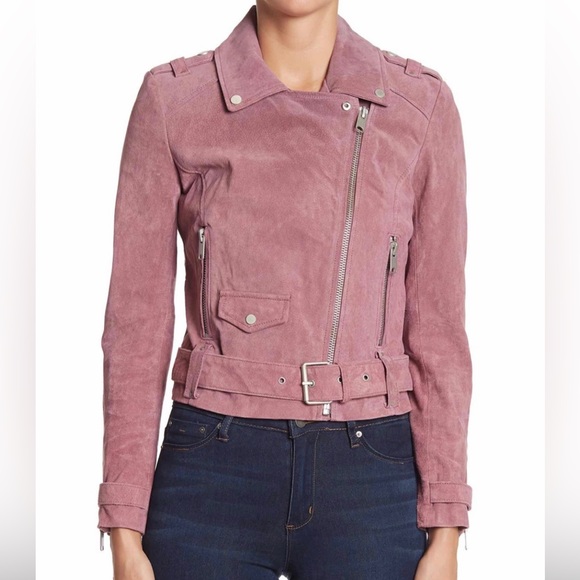 Andrew Marc New York Sabrina Suede Moto Jacket - Picture 3 of 12